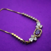 Elegant Bracelet with Amethyst & Cubic Zirconia Accents