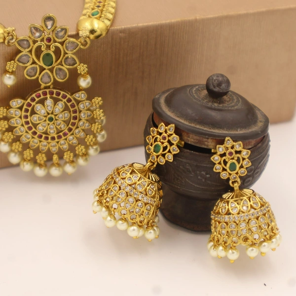 Royal Antique Necklace & Jhumka Set