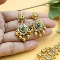 Antique Lakshmi Temple Necklace Set with Earrings