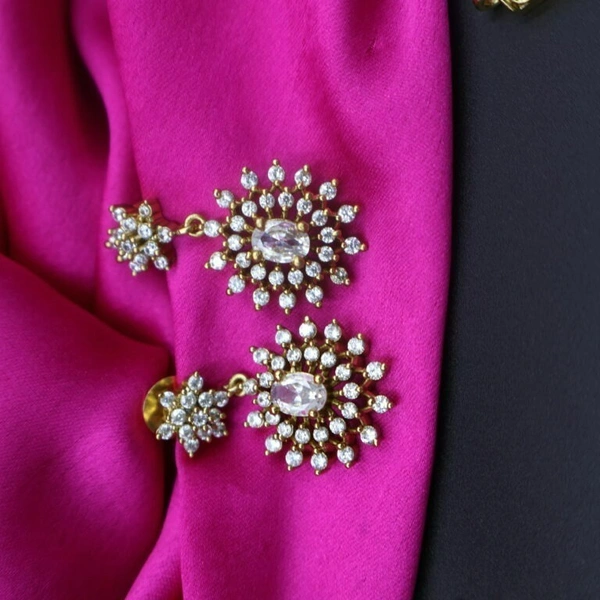 Crystal Bloom Kundan Necklace Set