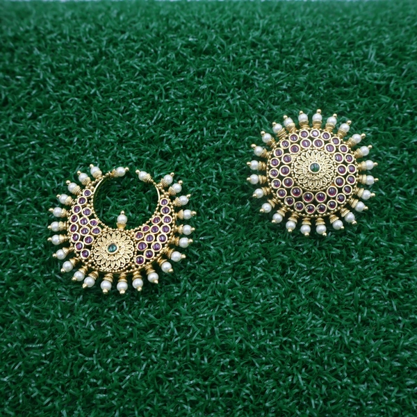 Antique Temple Design Brooch Set