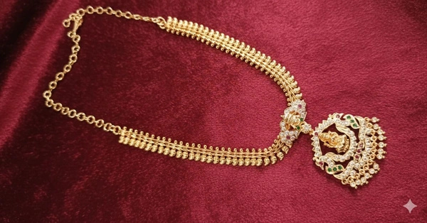 With Lakshmi Devi Gajiri Chain 