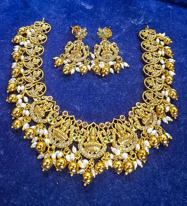 Mango With Lakshmi Devi Necklace 