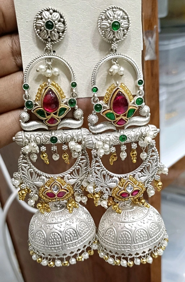 oxidized Big Size earrings