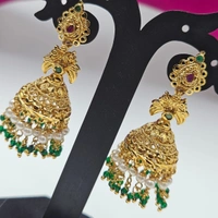 green butta earrings