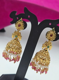 pink butta earrings