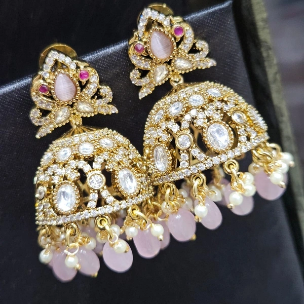 victorian earrings babby pink