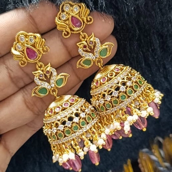 pink earrings
