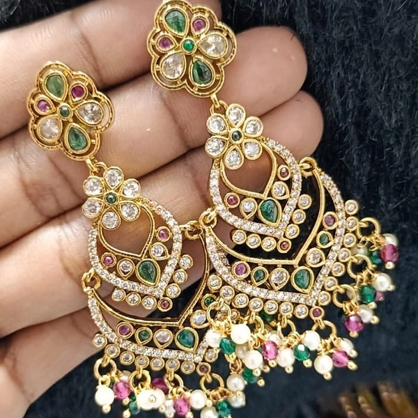 multi chandbali earrings