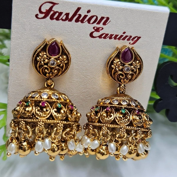nakshi gold ball earrings