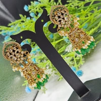 green earrings