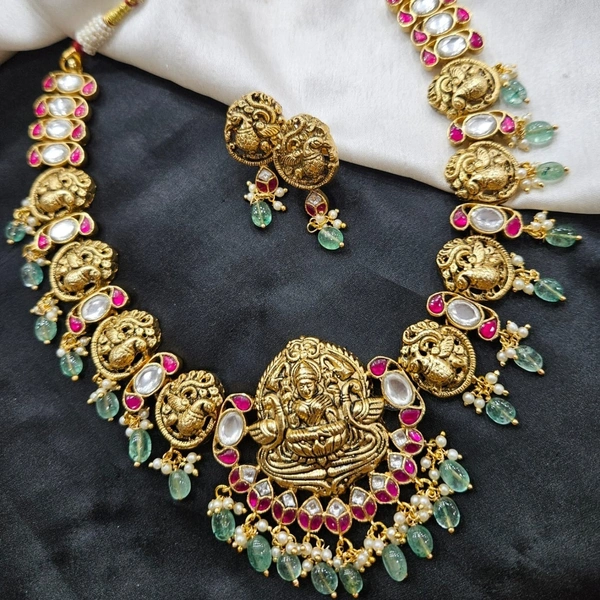 premium jadau kundan neck set
