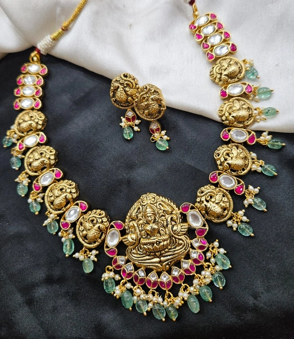 premium jadau kundan neck set
