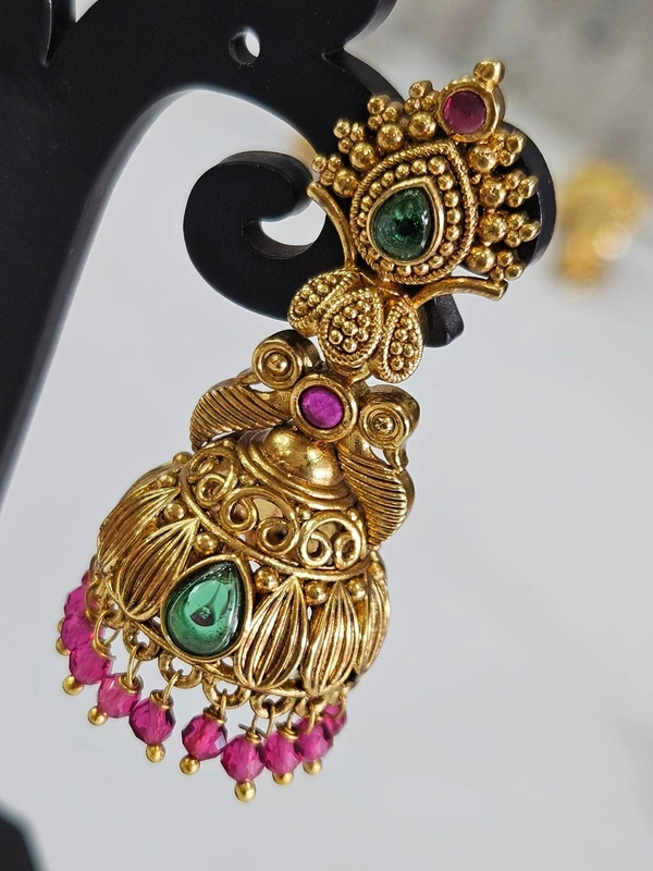 pink earrings