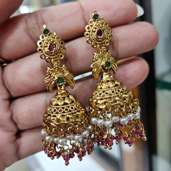 pink earrings