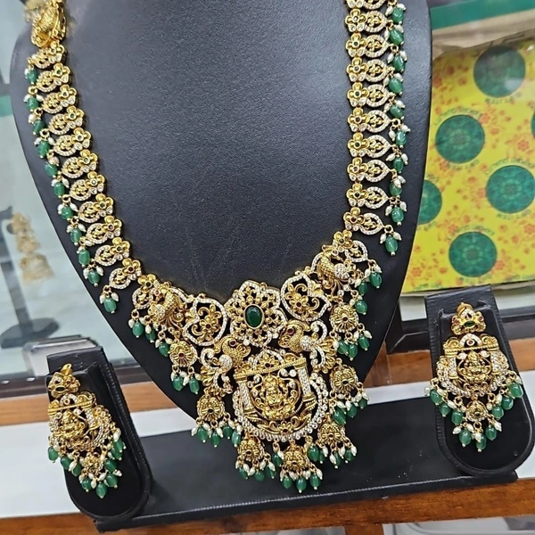 green beed nakshi long haram