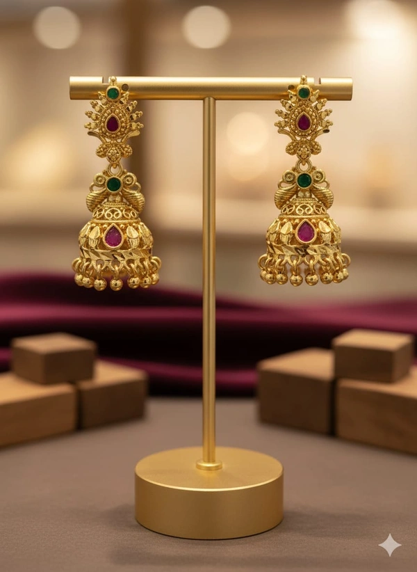 nakshi gold ball earrings