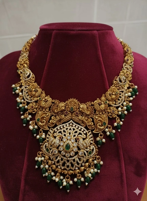 nakshi cz bridal neck set