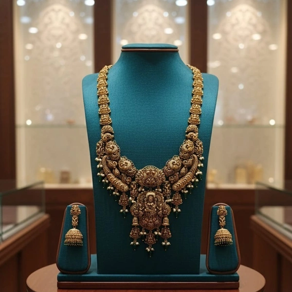 two steps gold long haram nakshi finish