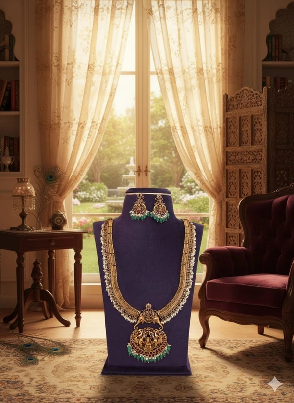 jalebi long gold haram