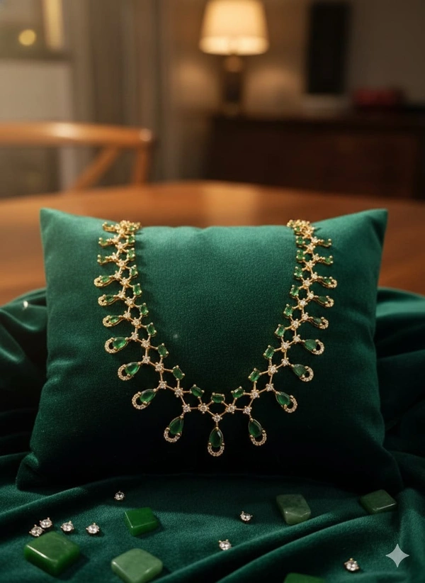 green simple neck set