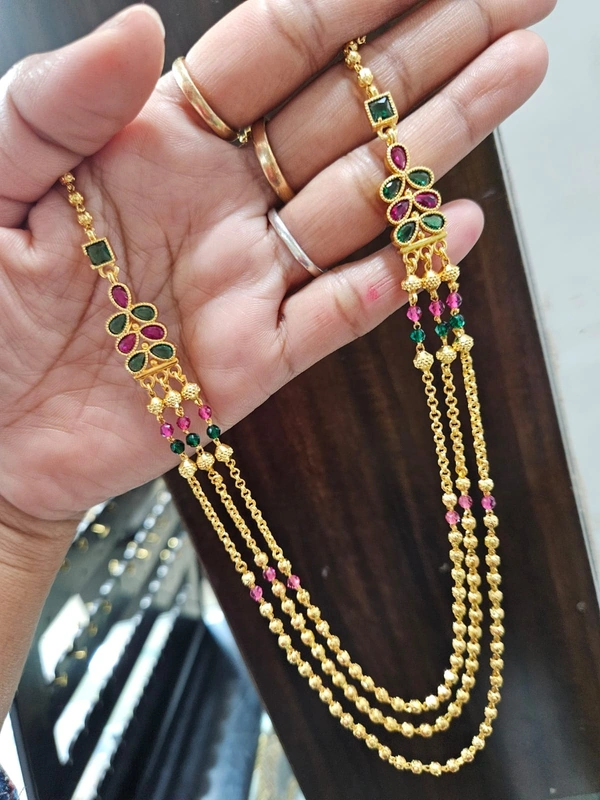 gold ball 3 steps chain 