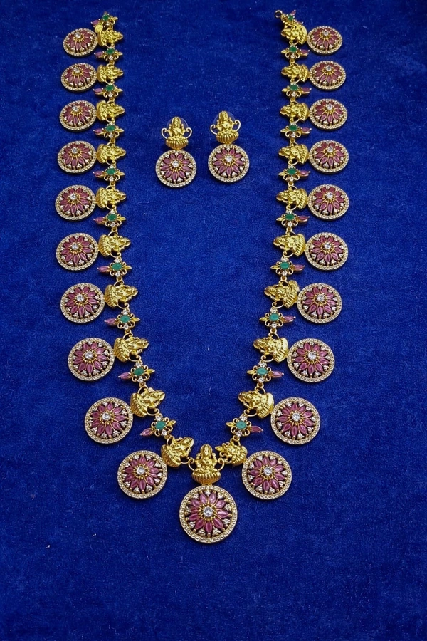 ruby bottu mala with lakshmi devi