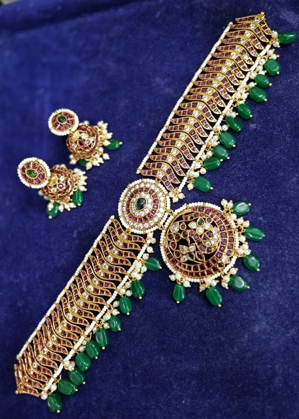 jada green beed neck set