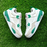 Retro 4 white green - UK 7