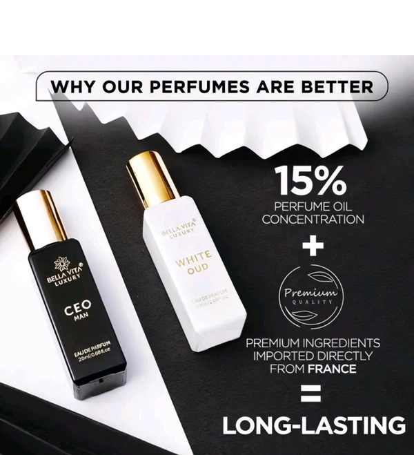 Bella Vita Luxury CEO Man 20 ml + White Oud Unisex 20 ml Perfume... - Free, White