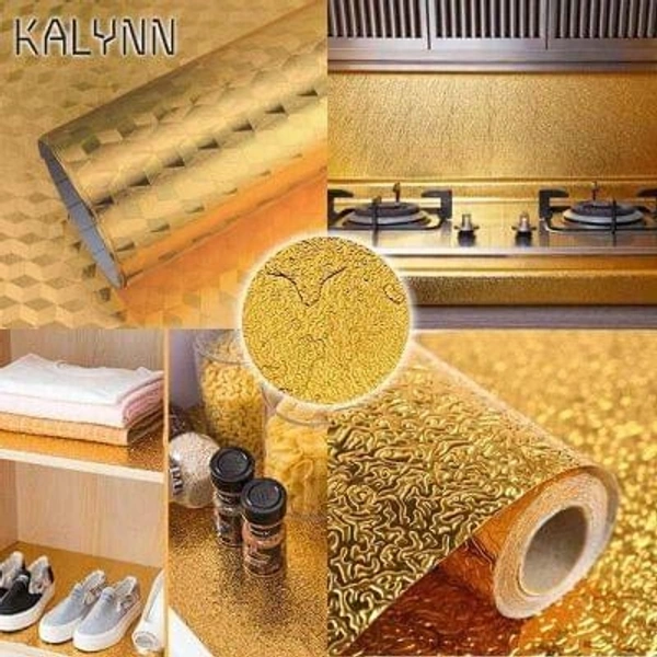 Kitchen Slab Golden Paper Roll(60cm*2m)