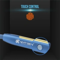NEXTGEN 300 HRS music Detachable extra battery, Touch panel control Bluetooth Neckband Bluetooth  (Blue, True Wireless) - Black