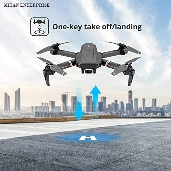 Plenus Foldable GPS FPV Drone with 1080P HD 4k Camera Live Video for Beginners, RC Quadcopter with GPS Return Home, Follow, Gesture Control, Auto Hover & 5G Wifi Transmission Black - Black