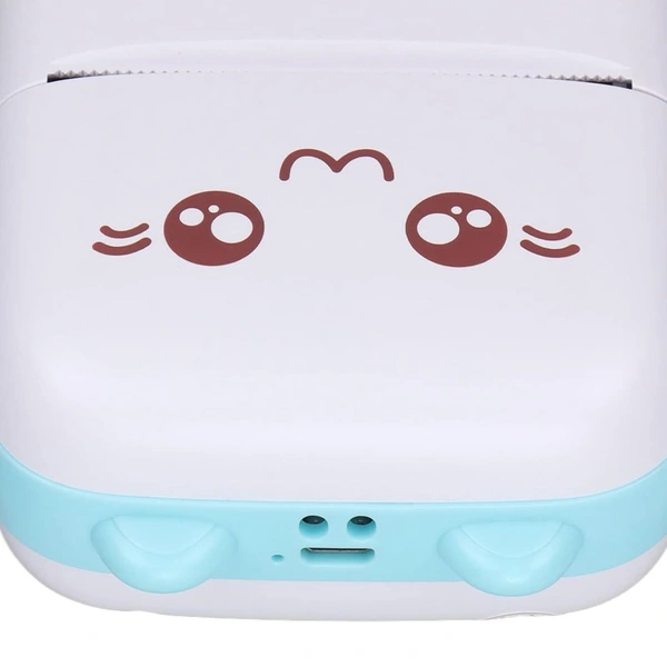 BLUETAIL RETAIL Bluetail Pocket Printer – Mini Photo Printer | 200DPI | Ergonomic Design | Print Text, Pictures & Memos Anywhere for Android & iOS System - (Pack of 1, Random Color) - White