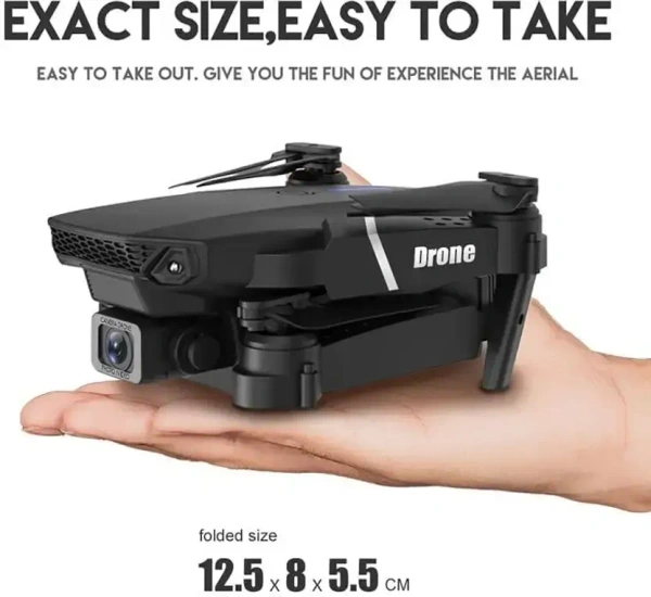 RECTITUDE Ultimate Aerial Adventure: E88 with 4K Camera and Advanced Features Drone - Black