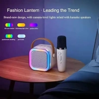 Mini Portable Karaoke 5W Bluetooth LED Speaker with Mic, 5-6 Hrs Playtime VCD Box Set  (English, Hindi - NO) - White