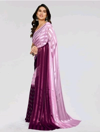 Thesikuway Anand Sarees Striped, Ombre, Self Design Bollywood Satin Saree - Free Size