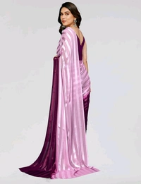 Thesikuway Anand Sarees Striped, Ombre, Self Design Bollywood Satin Saree - Free Size