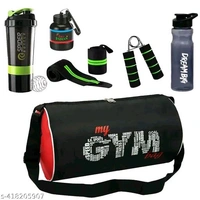 Thesikuway New Gym Bag Combo For Men Combo Set For Men & Women Quantity :- 6 - Black