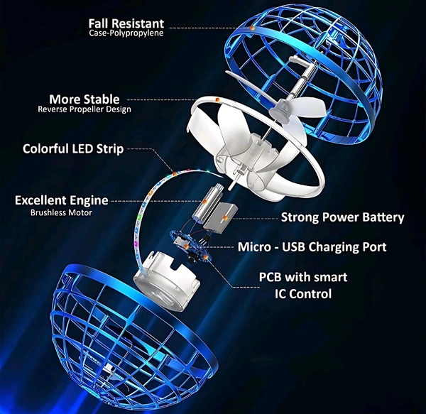 UFO Flying Spinner - Blue