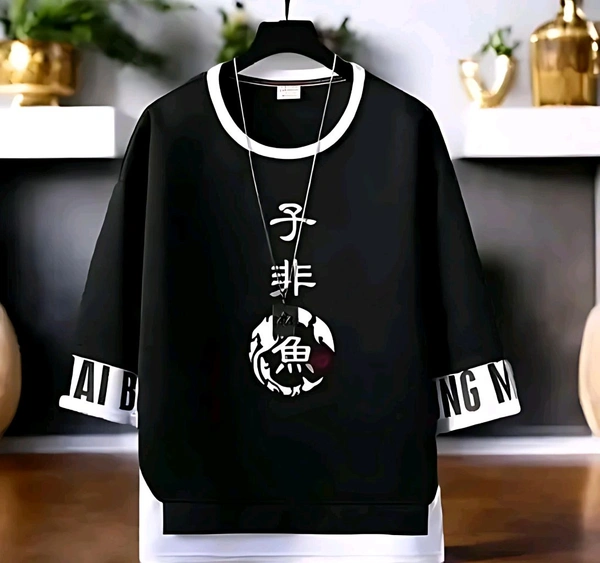 Anime Tshirt  - Black, XXL