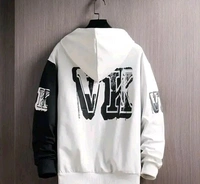 Saltlake Hoodie-Black and White - White, M