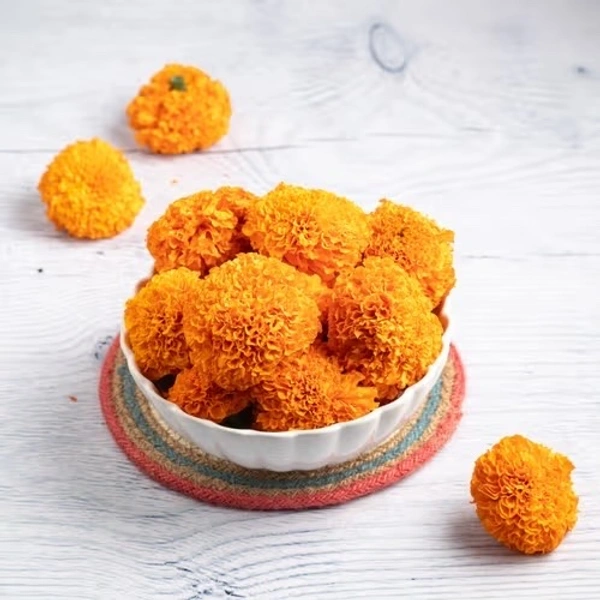 Orange Marigold Flower (माला)1pcs