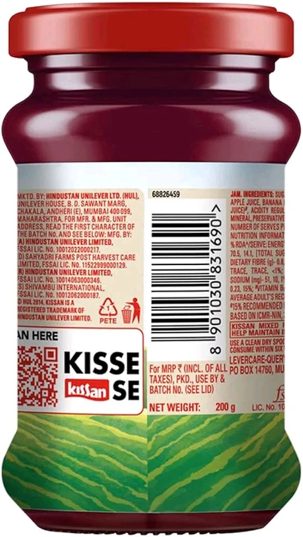 Kissan Mixed Fruit Jam  200ml