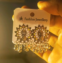 Toxloz  Crystal Jhumka – Stylish Earrings. Only 1 Peace Alabel
 - 10 Minutes