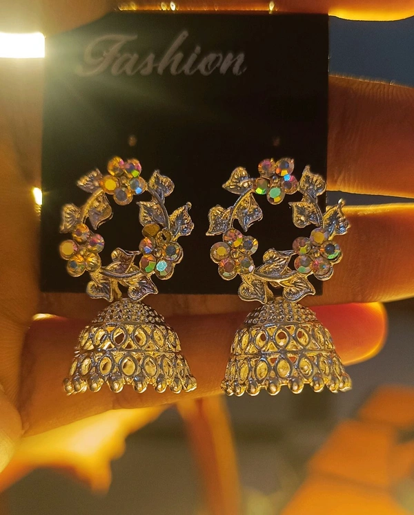 Toxloz  Crystal Jhumka – Stylish Earrings. Only 1 Peace Alabel
 - 10 Minutes