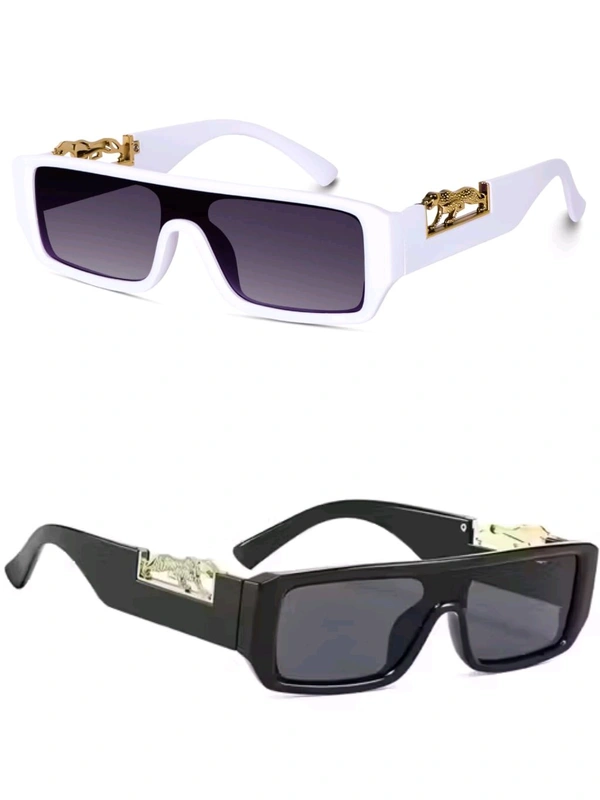 Minelookers Latest Unisex Fancy Rectangular Sunglasses 