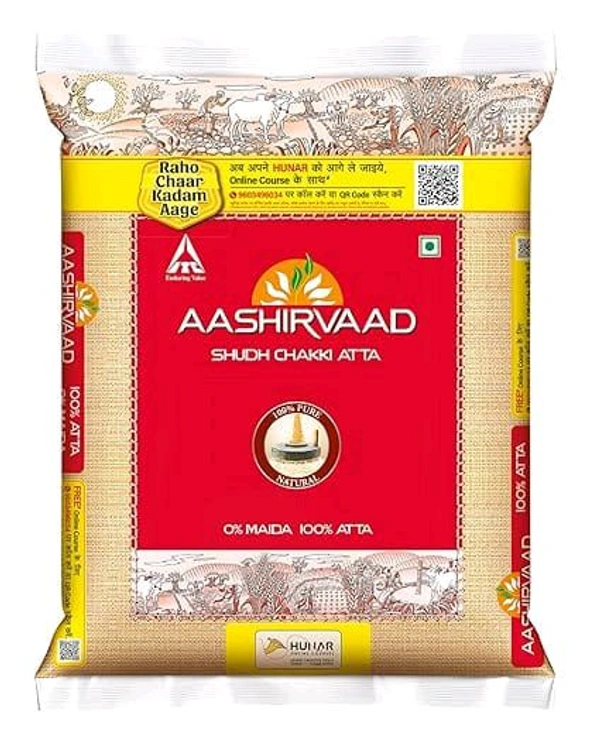 Aashirvaad Shudh Chakki Atta (100% Atta, 0% Maida)  - 5 Kg, Delivery 10 Minutes
