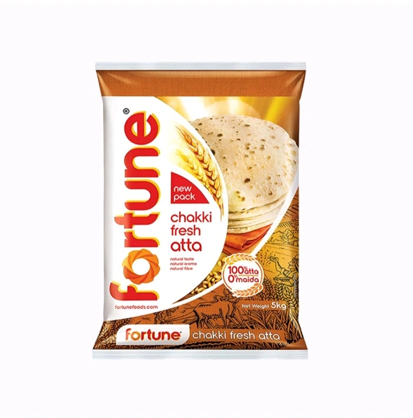 Fortune Chakki Fresh (100% Atta, 0% Maida) Atta - 10 Kg, 15 Minutes