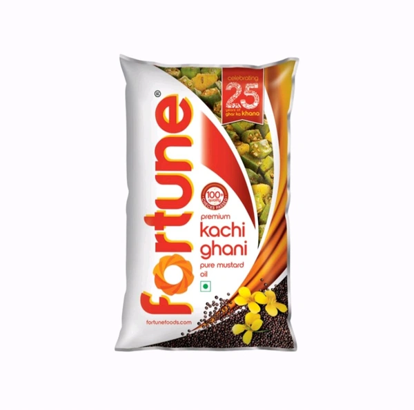 Fortune Premium Kachi Ghani Pure Mustard Oil  - 910 Gr, 10 Minutes